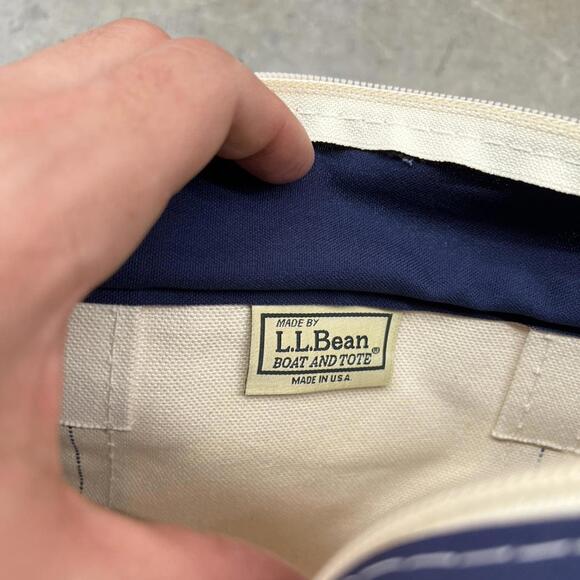 vintage l.l. bean boat and tote made in usa beige tote bag - Picture 4 of 4